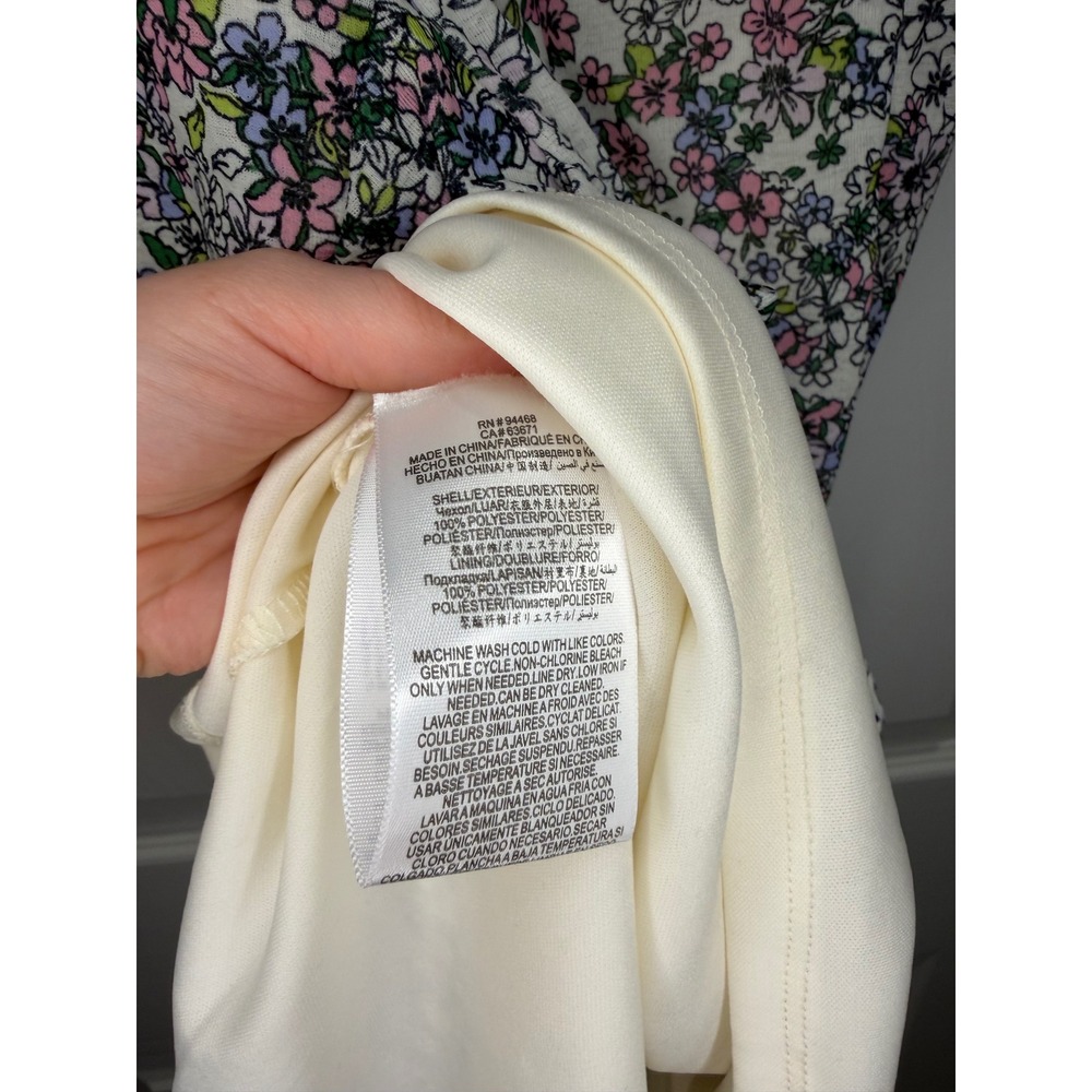 BCBGeneration Floral Ruched Tulip- Hem Cami Slip Dress Mini Cowl Neck 12 Party - Picture 8 of 8